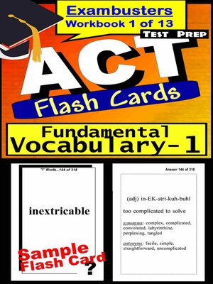 cover image of ACT Test Prep Essential Vocabulary Review—Exambusters Flash Cards—Workbook 1 of 13